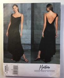 2835 VOGUE MONTANA LONG SASSY COWL STRETCH KNIT STRAPPY DRESS PATTERN 8-12,14-18 choice uncut